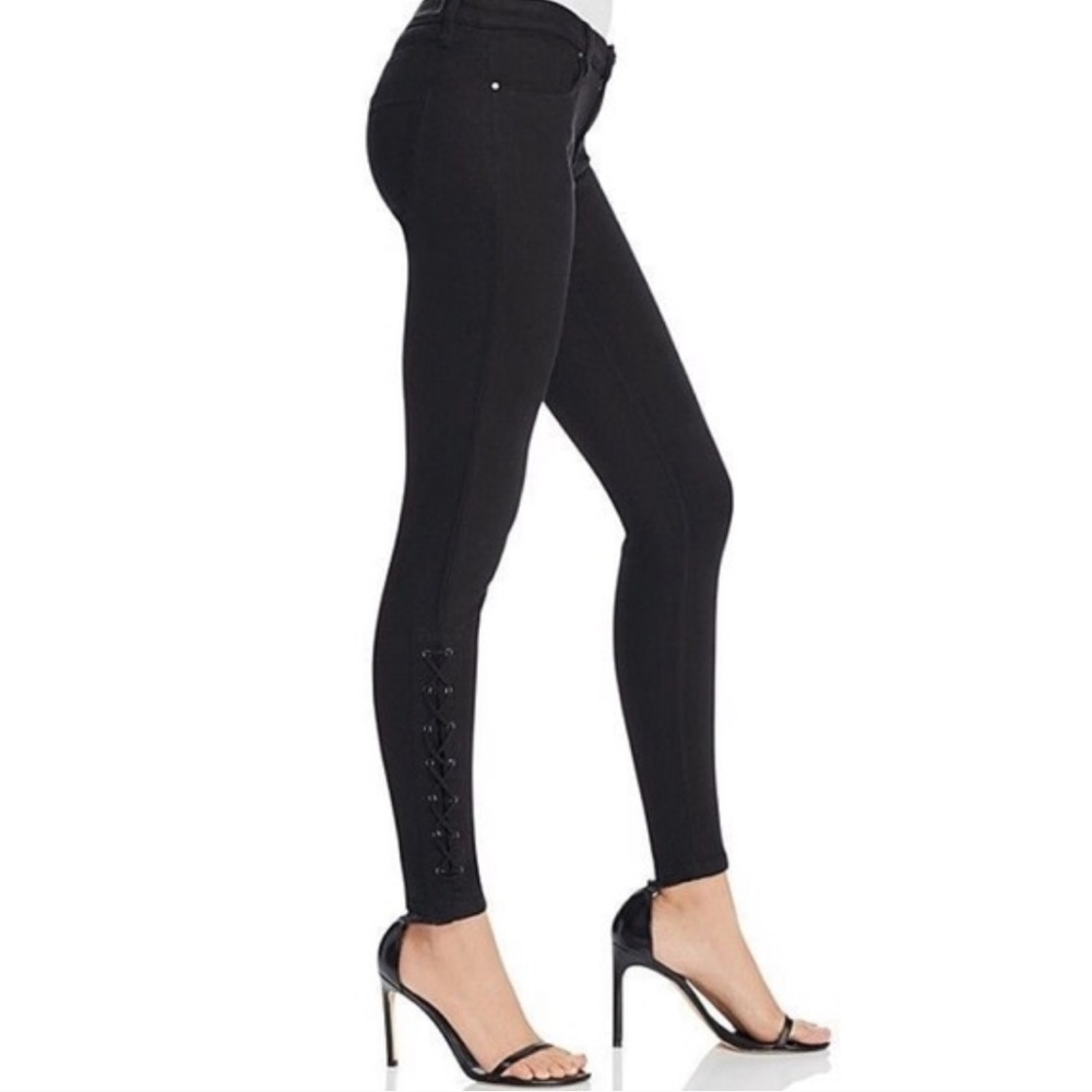 BlankNYC lace-up skinny jeans